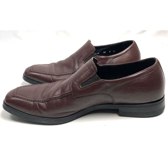 Santoni Mens Casual Dress Shoes Cardova Leather Italian Slip On Loafer Size 11D main image 4
